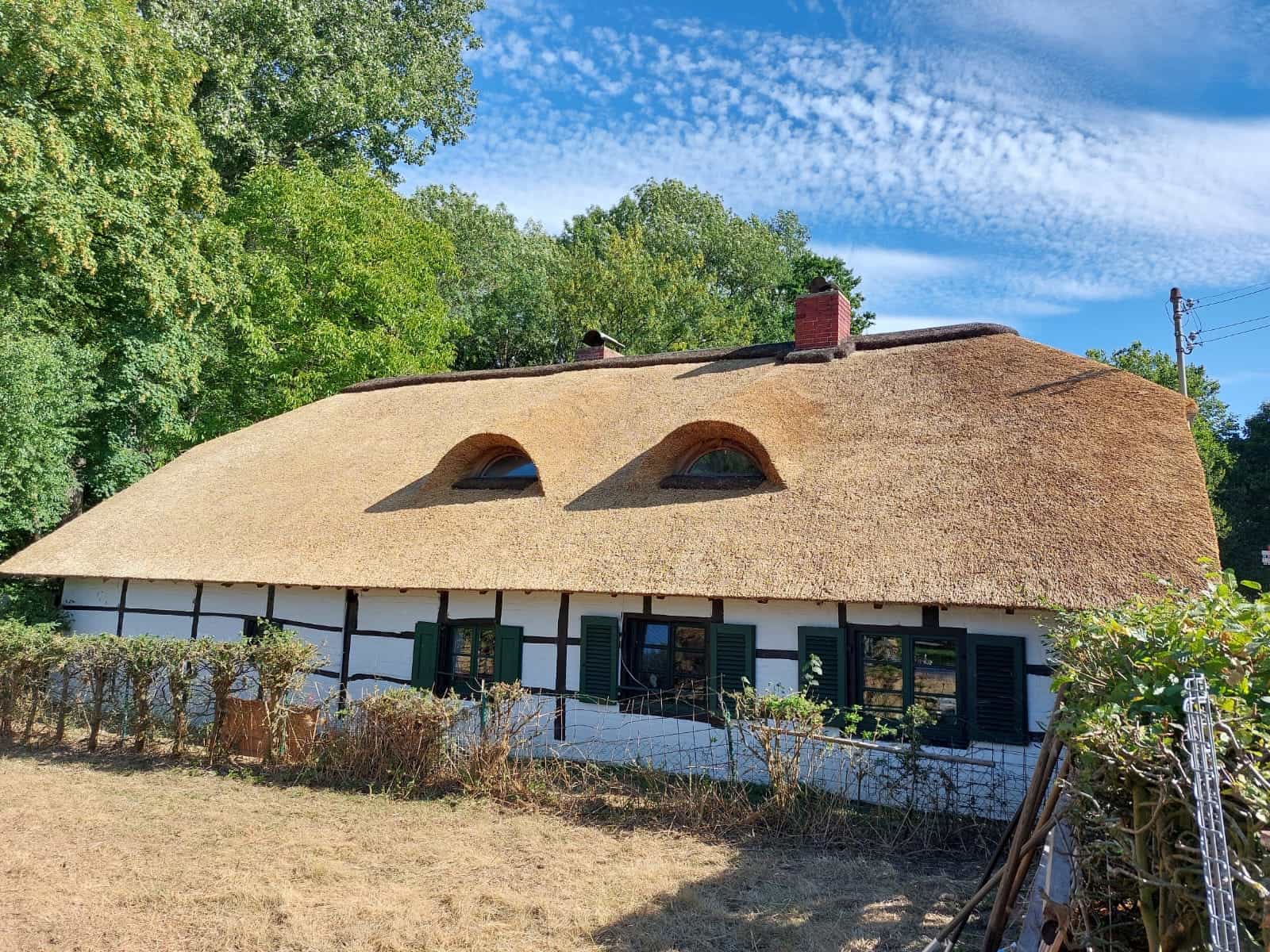 Reetdach an einem Fachwerkhaus – Projekt der Reetdachdeckerei Heidenstedt
