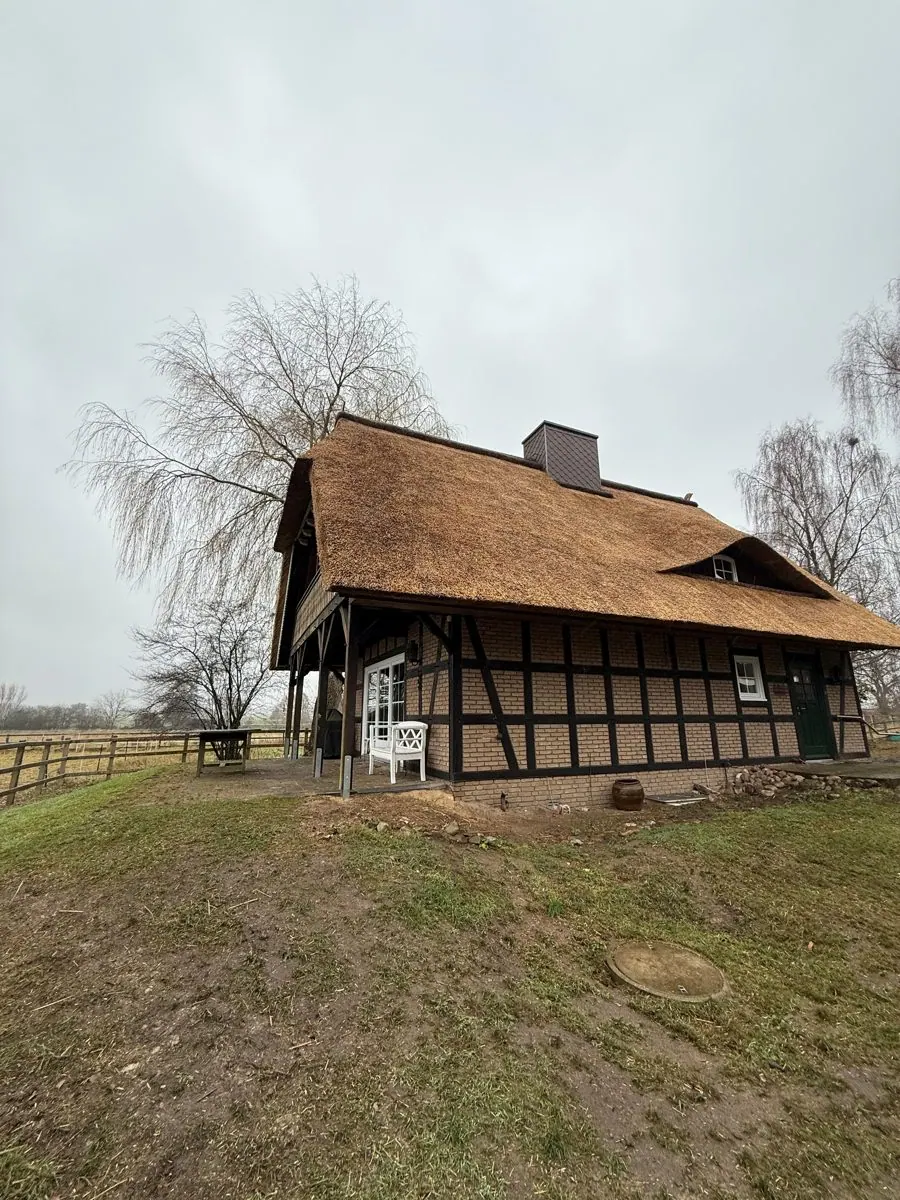 Reetdachprojekt in Döhle – Fachwerkhaus – Aufnahme 1